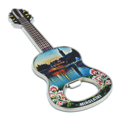Magnes otwieracz metalowy gitara Mikołajki