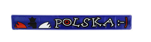Opaska odblaskowa niebieska Polska