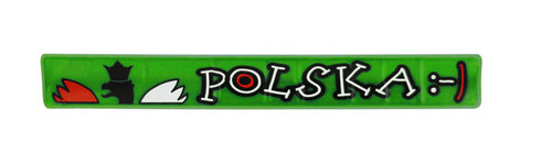 Opaska odblaskowa zielona Polska