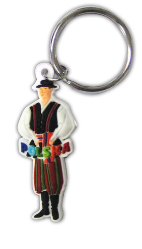 Brelok gumowy strój ludowy męski