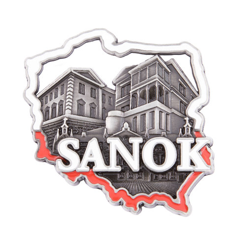 Magnes metalowy kontur Sanok