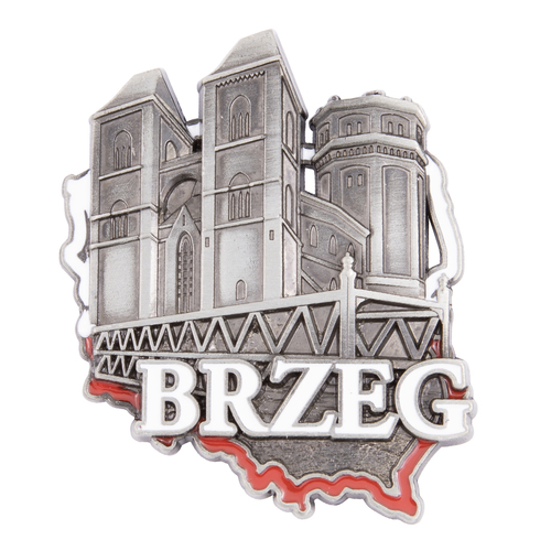 Magnes metalowy kontur Brzeg