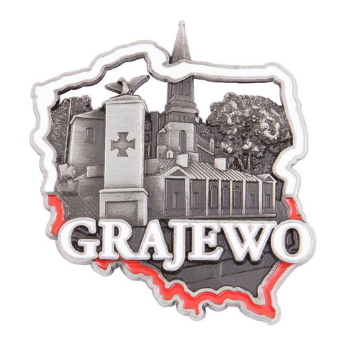 Magnes metalowy kontur Grajewo