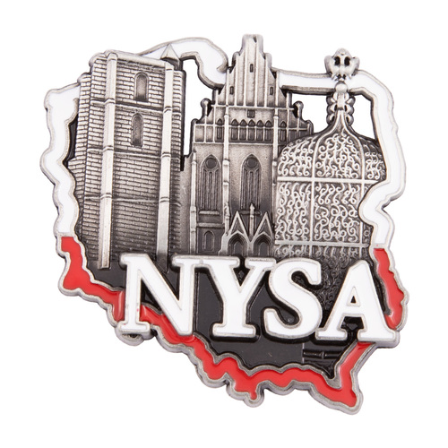 Magnes metalowy kontur Nysa