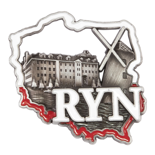 Magnes metalowy kontur Ryn