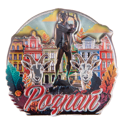 Magnes MDF metalizowany widok Poznań