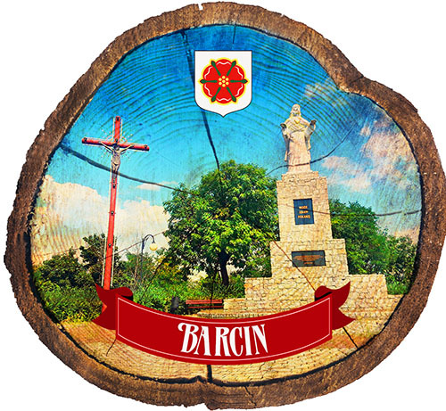 Magnes drewniany pieniek Barcin