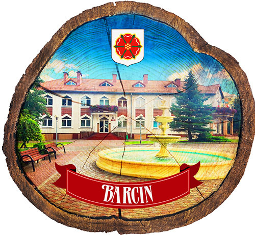 Magnes drewniany pieniek Barcin