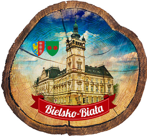 Magnes drewniany pieniek Bielsko-Biała