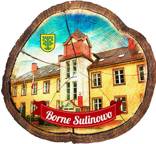 Magnes drewniany pieniek Borne Sulinowo