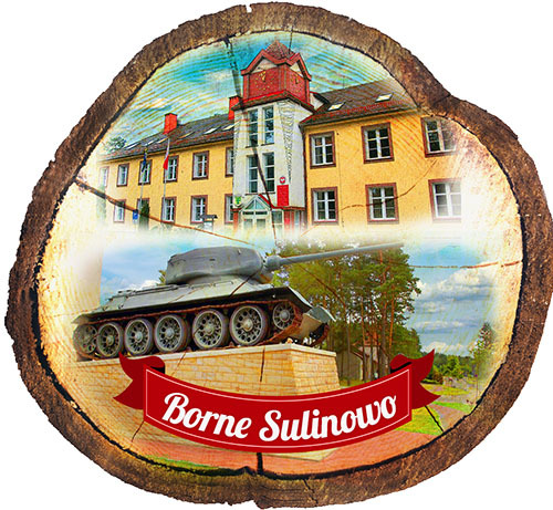 Magnes drewniany pieniek Borne Sulinowo