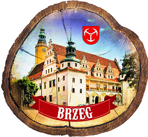 Magnes drewniany pieniek Brzeg