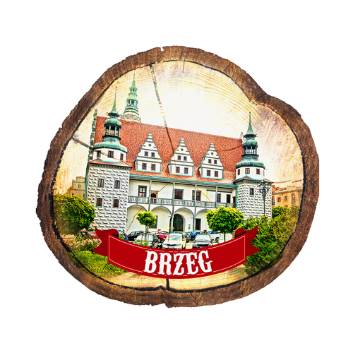 Magnes drewniany pieniek Brzeg