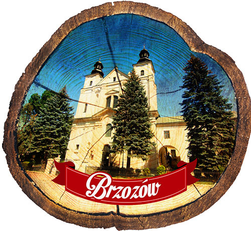Magnes drewniany pieniek Brzozów