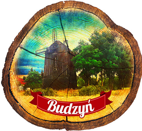 Magnes drewniany pieniek Budzyń