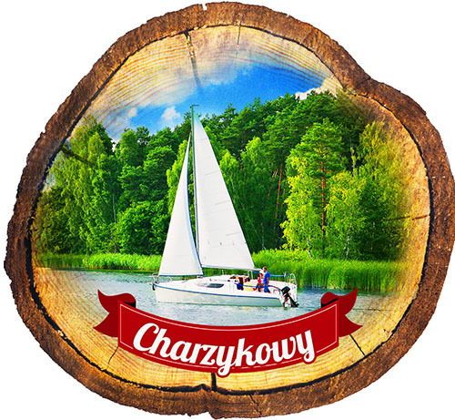 Magnes drewniany pieniek Charzykowy