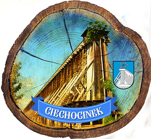 Magnes drewniany pieniek Ciechocinek
