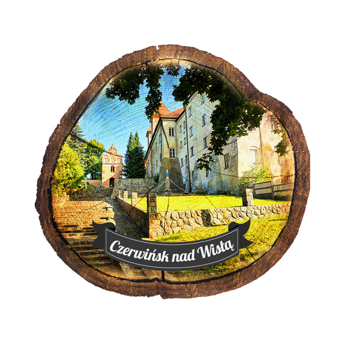 Magnes drewniany pieniek Czerwińsk nad Wisłą