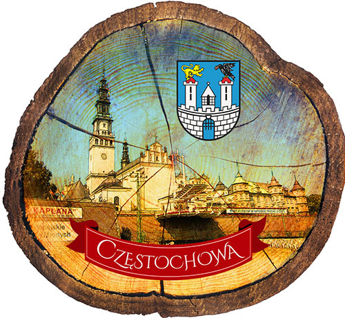 Magnes drewniany pieniek Częstochowa