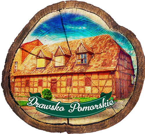 Magnes drewniany pieniek Drawsko Pomorskie