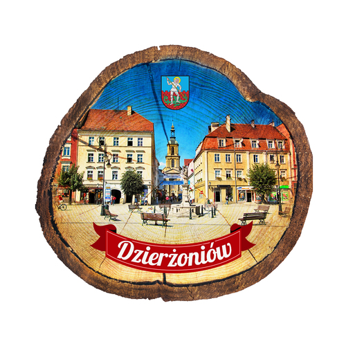 Magnes drewniany pieniek Dzierżoniów