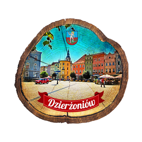 Magnes drewniany pieniek Dzierżoniów