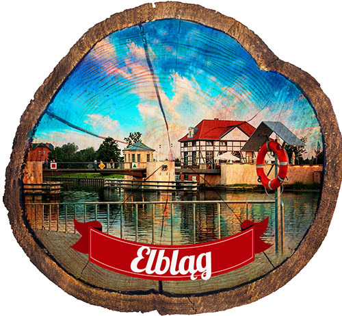 Magnes drewniany pieniek Elbląg