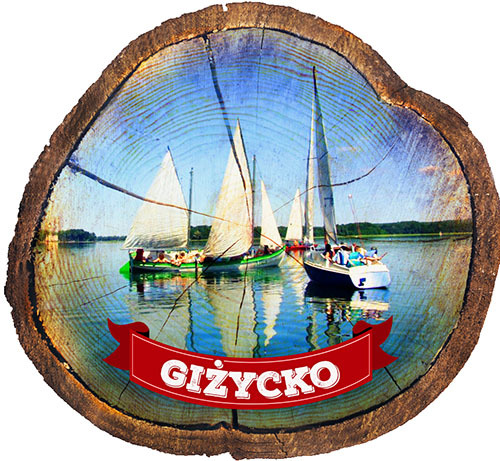 Magnes drewniany pieniek Giżycko