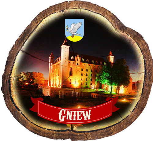 Magnes drewniany pieniek Gniew