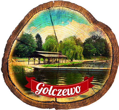 Magnes drewniany pieniek Golczewo