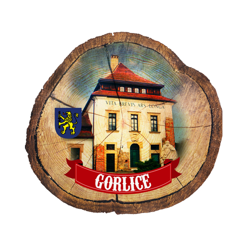 Magnes drewniany pieniek Gorlice