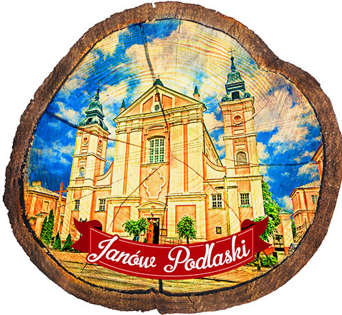 Magnes drewniany pieniek Janów Podlaski