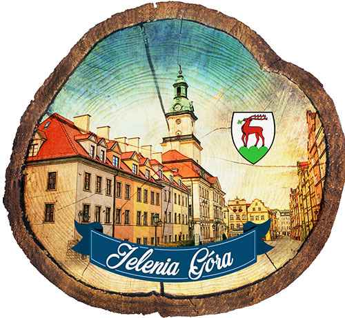 Magnes drewniany pieniek Jelenia Góra