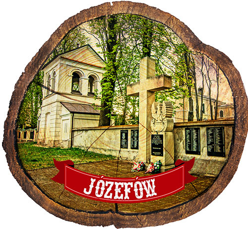 Magnes drewniany pieniek Józefów