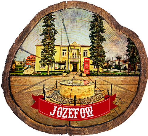 Magnes drewniany pieniek Józefów