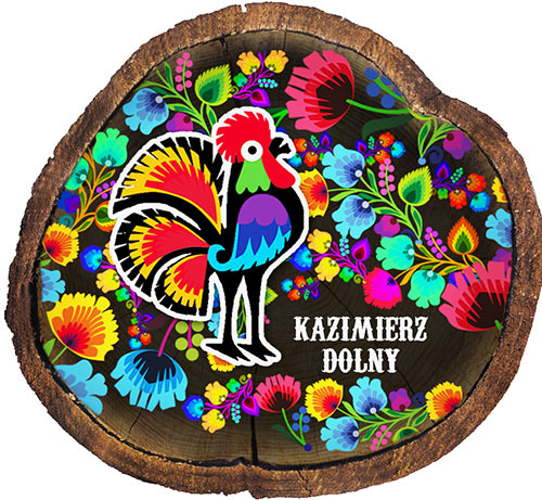Magnes drewniany pieniek Kazimierz Dolny