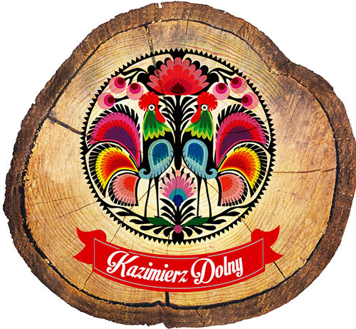 Magnes drewniany pieniek Kazimierz Dolny
