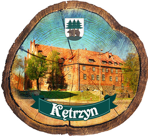 Magnes drewniany pieniek Kętrzyn