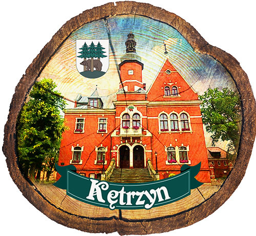 Magnes drewniany pieniek Kętrzyn