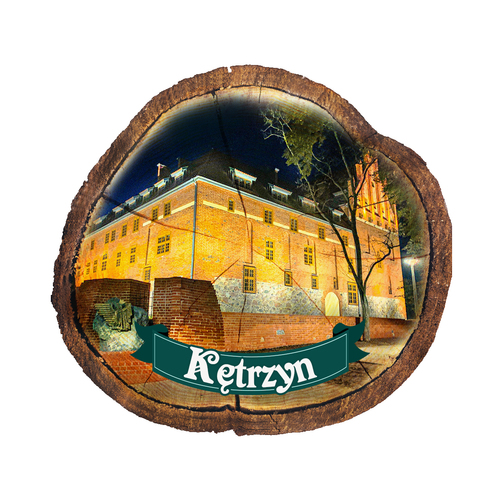 Magnes drewniany pieniek Kętrzyn