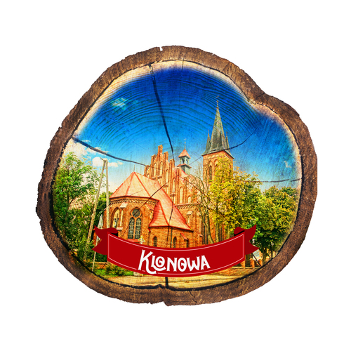 Magnes drewniany pieniek Klonowa