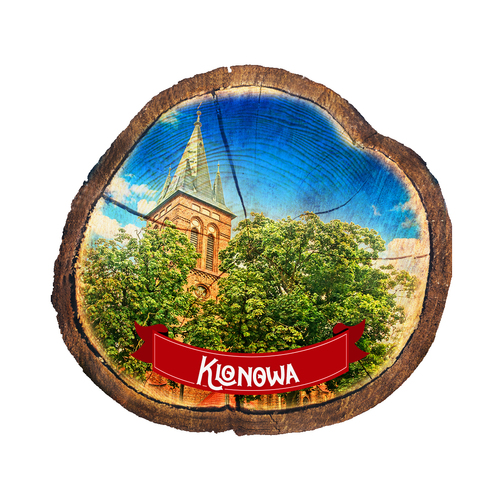 Magnes drewniany pieniek Klonowa