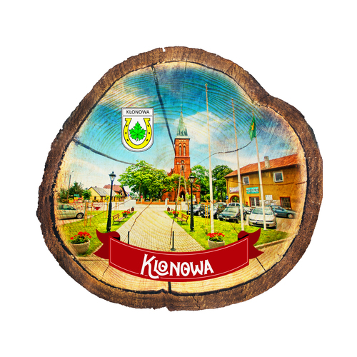 Magnes drewniany pieniek Klonowa