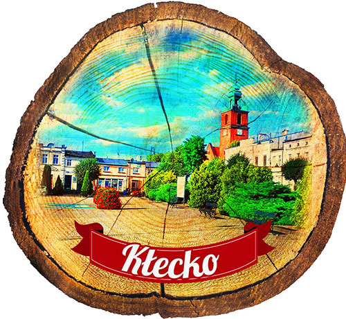 Magnes drewniany pieniek Kłecko