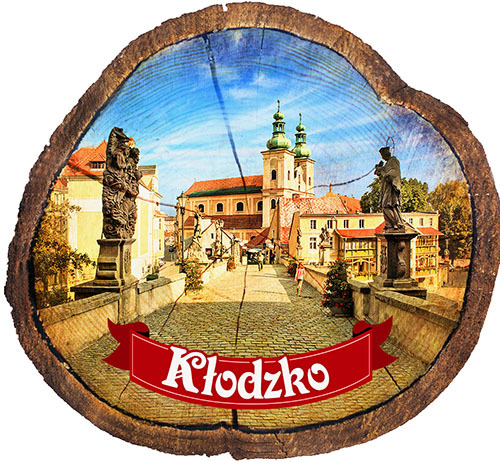Magnes drewniany pieniek Kłodzko