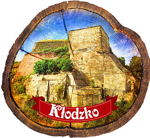 Magnes drewniany pieniek Kłodzko