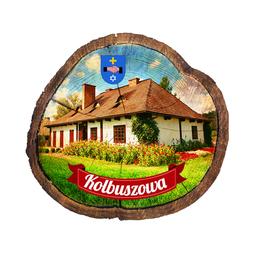 Magnes drewniany pieniek Kolbuszowa
