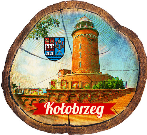 Magnes drewniany pieniek Kołobrzeg