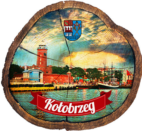 Magnes drewniany pieniek Kołobrzeg