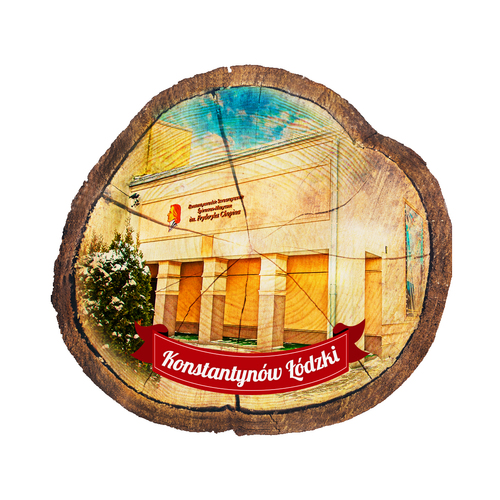 Magnes drewniany pieniek Konstantynów Łódzki